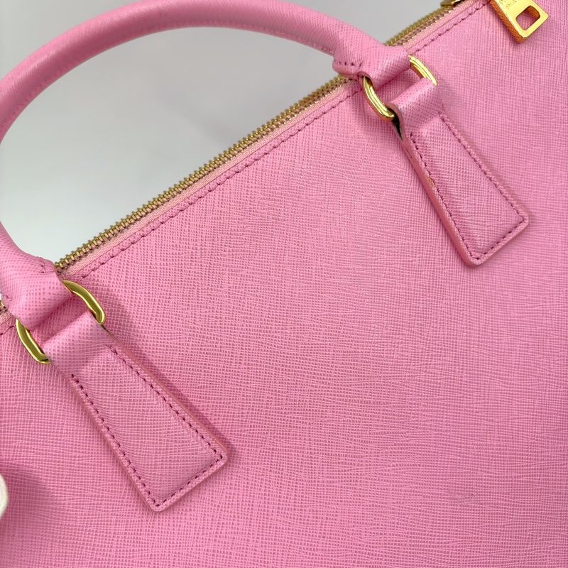 Prada Saffiano LUX Galleria Saffiano Leather Pink Handbag Gold Bn1801