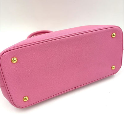 Prada Saffiano LUX Galleria Saffiano Leather Pink Handbag Gold Bn1801