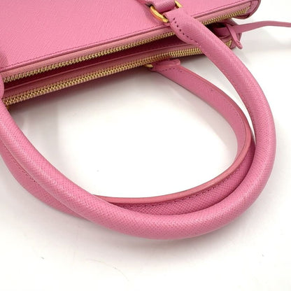 Prada Saffiano LUX Galleria Saffiano Leather Pink Handbag Gold Bn1801