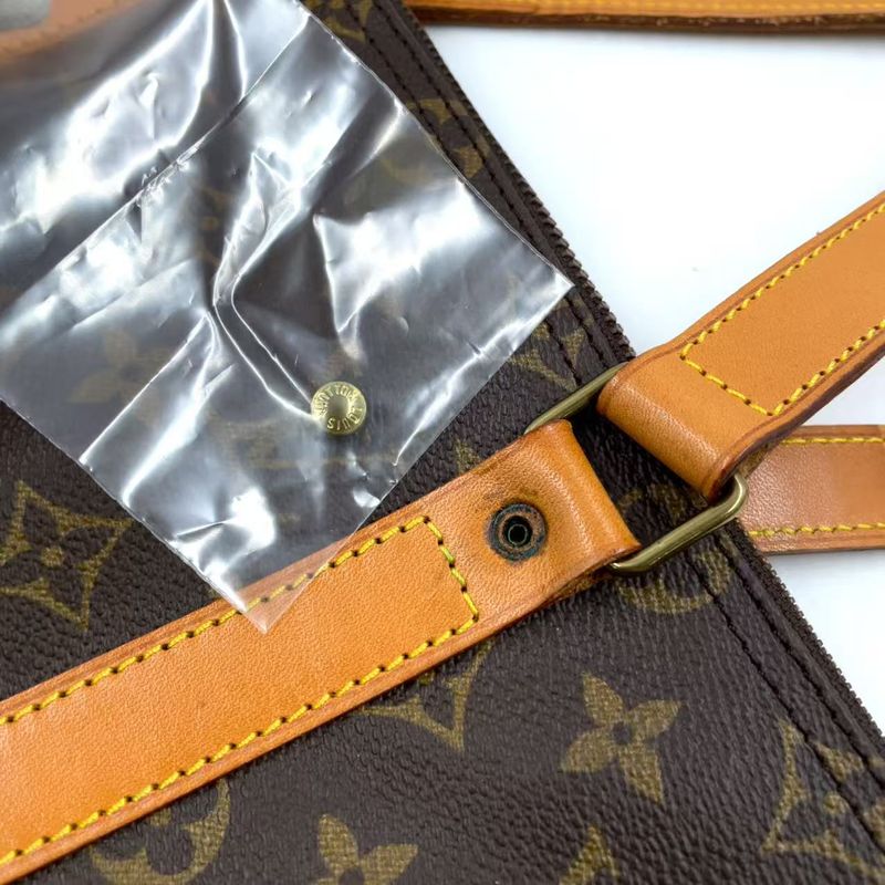 Louis Vuitton Flannery 50 Monogram Shoulder Bag Leather X PVC Brown Boston Bag