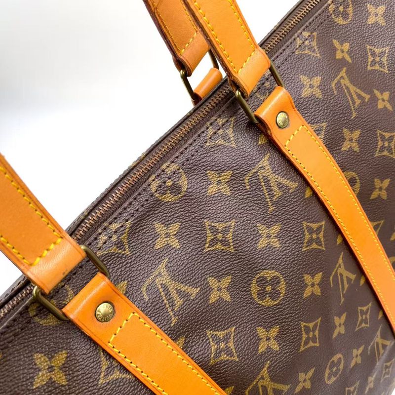 Louis Vuitton Flannery 50 Monogram Shoulder Bag Leather X PVC Brown Boston Bag