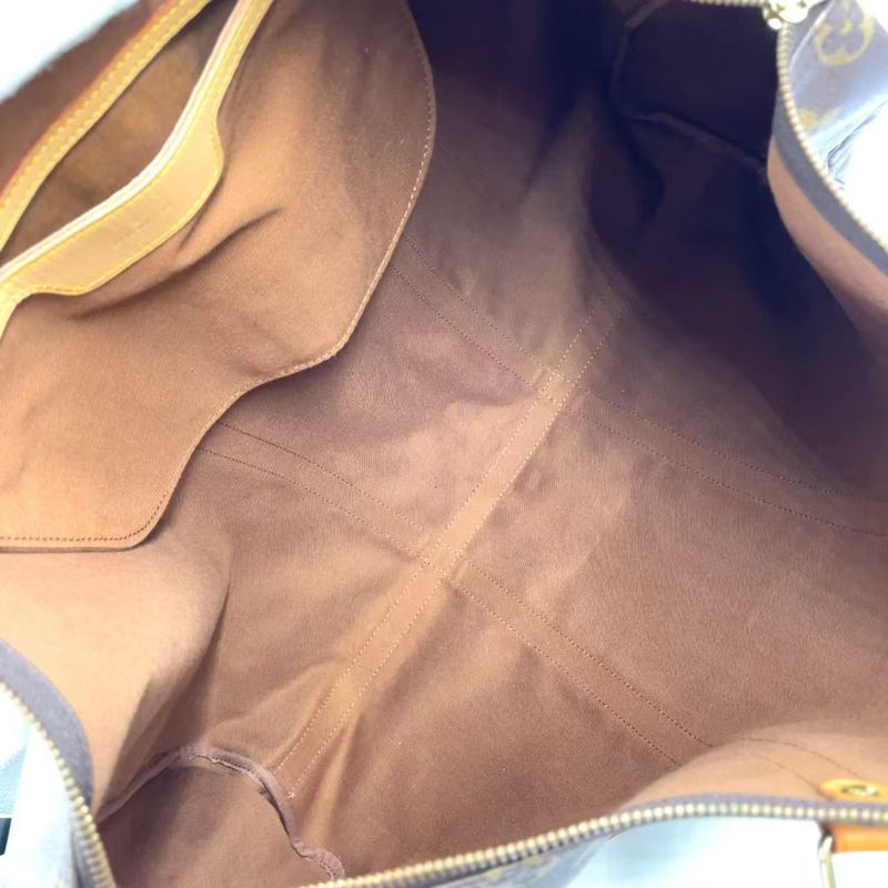 Louis Vuitton Flannery 50 Monogram Shoulder Bag Leather X PVC Brown Boston Bag