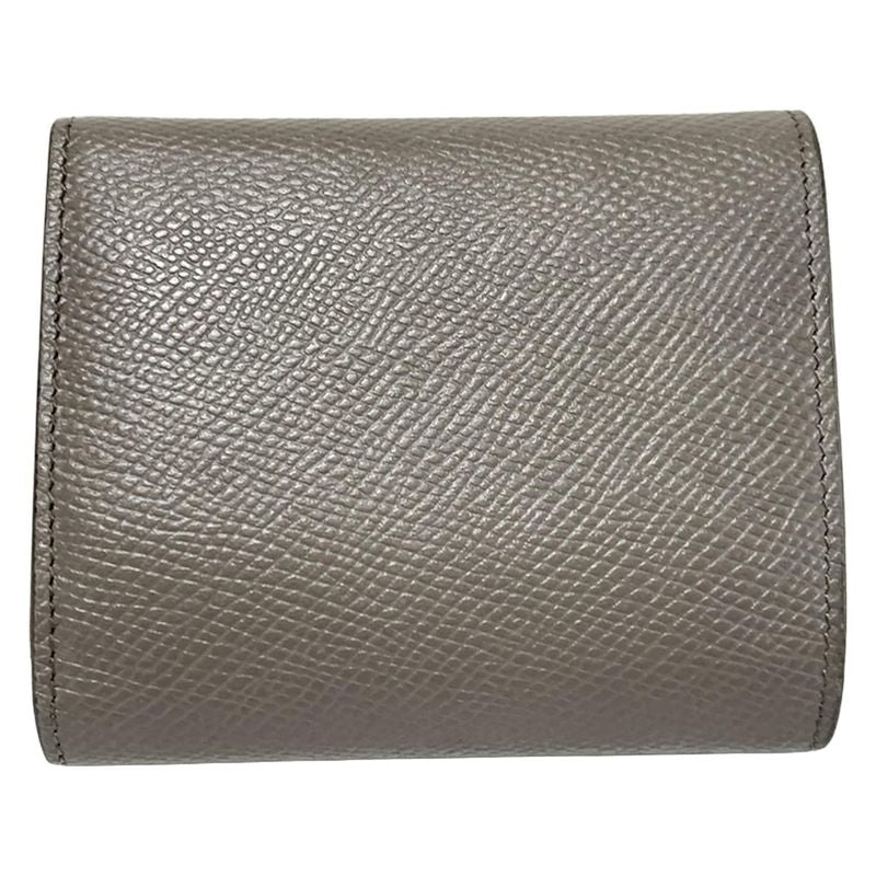 Celine Trifold Wallet - Gray Beige Leather