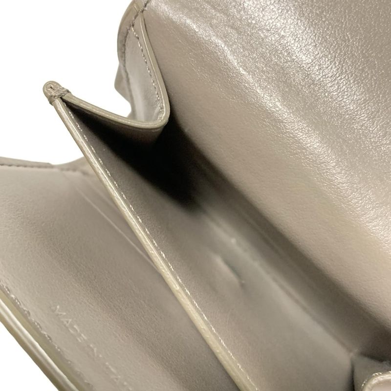 Celine Trifold Wallet - Gray Beige Leather