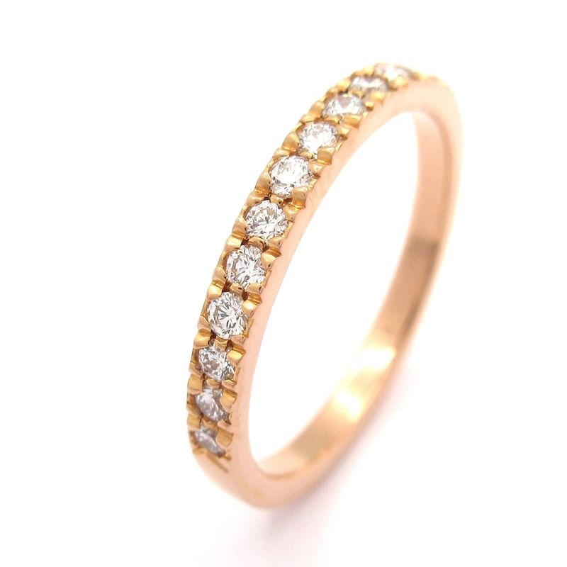 Tiffany & Co Ring Identical Novo Half Circle 18K Pink Gold X Diamonds