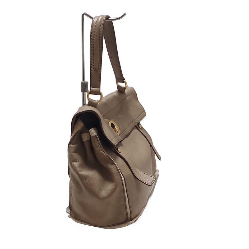 Yvessaint Laurent Handbag - 229680 Beige And Ivory Leather