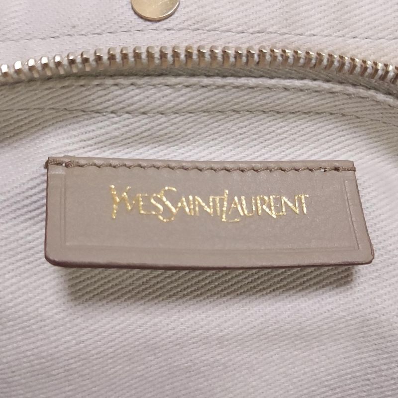 Yvessaint Laurent Handbag - 229680 Beige And Ivory Leather