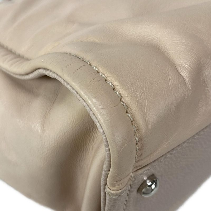 Chanel Tote Bag Deauville Line A93257 Pink Beige Chain Shoulder/silver Hardware