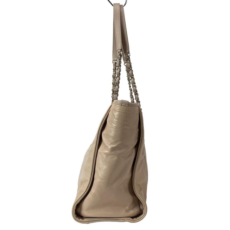 Chanel Tote Bag Deauville Line A93257 Pink Beige Chain Shoulder/silver Hardware