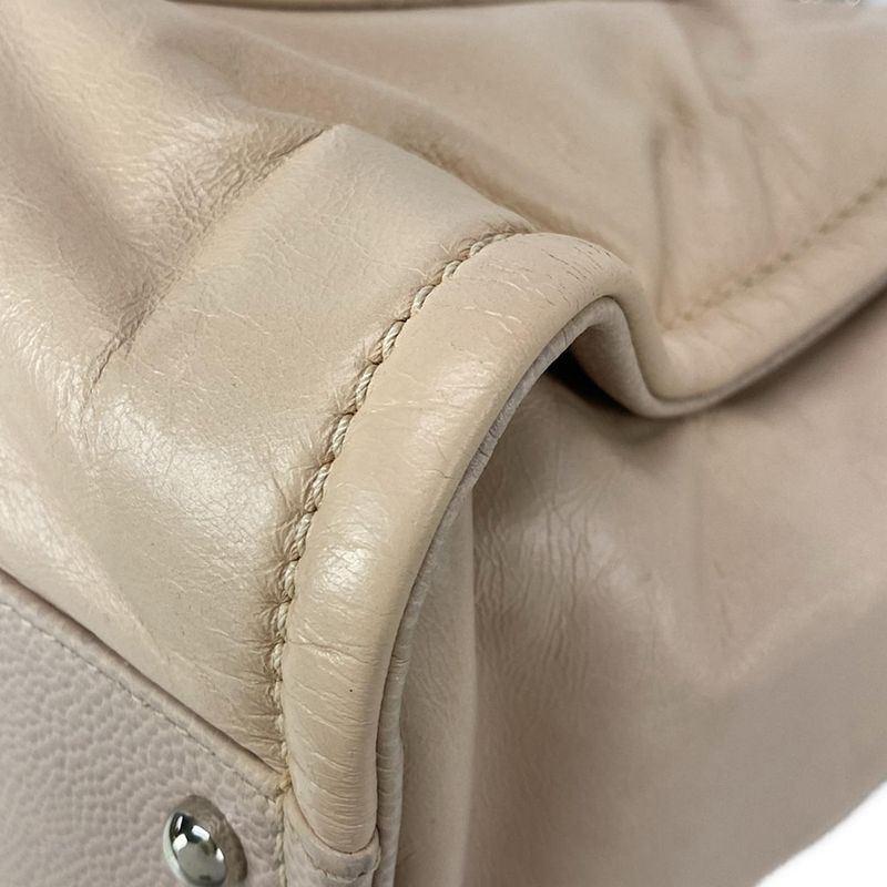 Chanel Tote Bag Deauville Line A93257 Pink Beige Chain Shoulder/silver Hardware