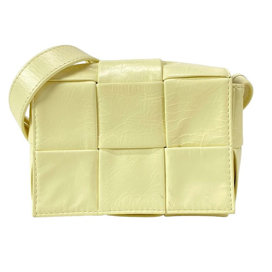 Bottega Veneta Shoulder Bag Mini Cassette Crossbody 666688 Vmay1 Lemon Wash