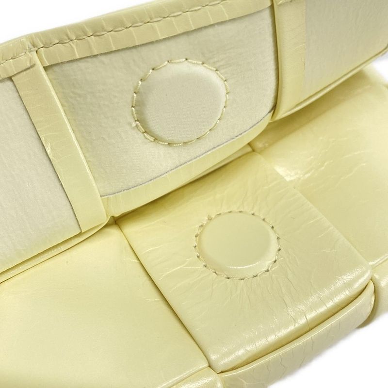 Bottega Veneta Shoulder Bag Mini Cassette Crossbody 666688 Vmay1 Lemon Wash