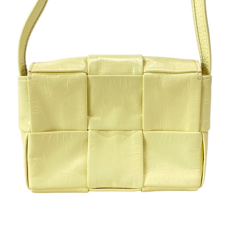 Bottega Veneta Shoulder Bag Mini Cassette Crossbody 666688 Vmay1 Lemon Wash