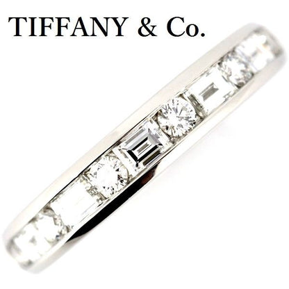Tiffany & Co Diamond Channel-set Band Ring Pt950 Just Under 9 11p