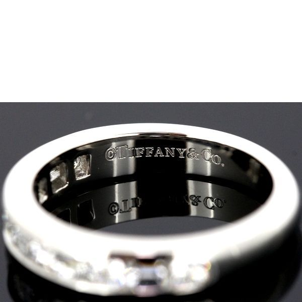Tiffany & Co Diamond Channel-set Band Ring Pt950 Just Under 9 11p