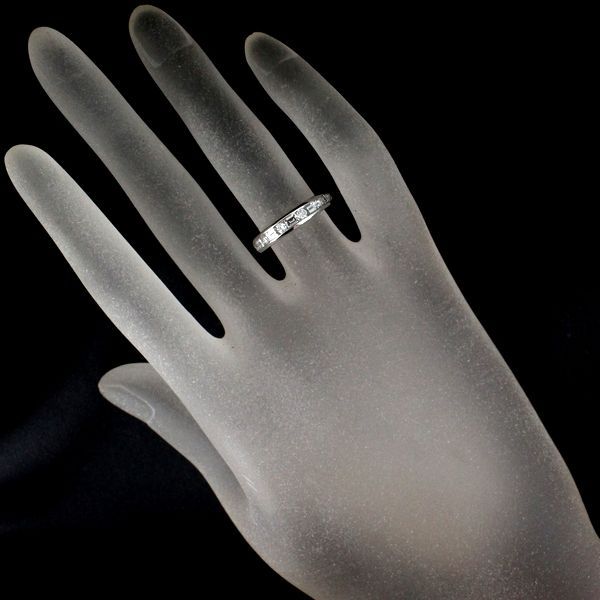 Tiffany & Co Diamond Channel-set Band Ring Pt950 Just Under 9 11p