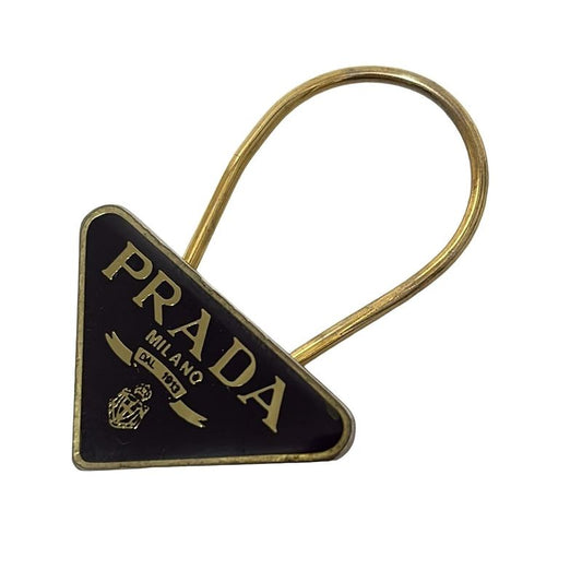 Prada Key Holder (charm ) - Black X Gold X Silver