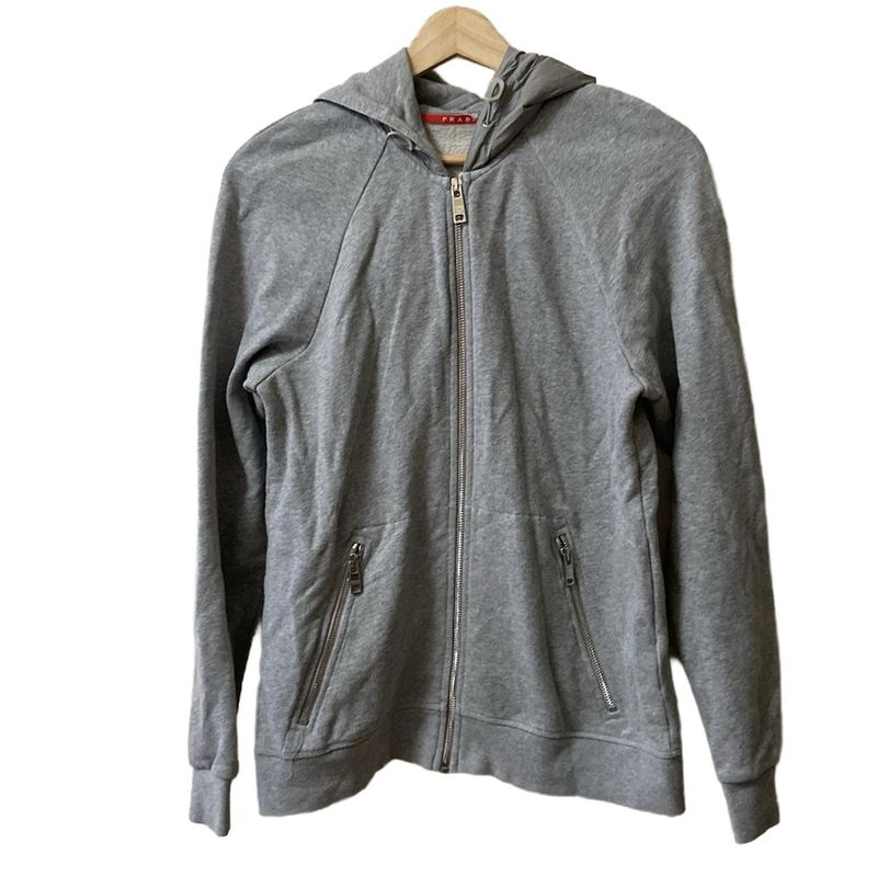 Prada Sport Hoodie Size XS Men - Light Gray Long Sleeves/zip Up