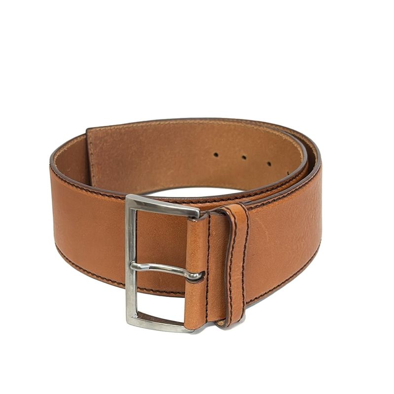 Prada Belt 75/30 - Brown And Silver Leather