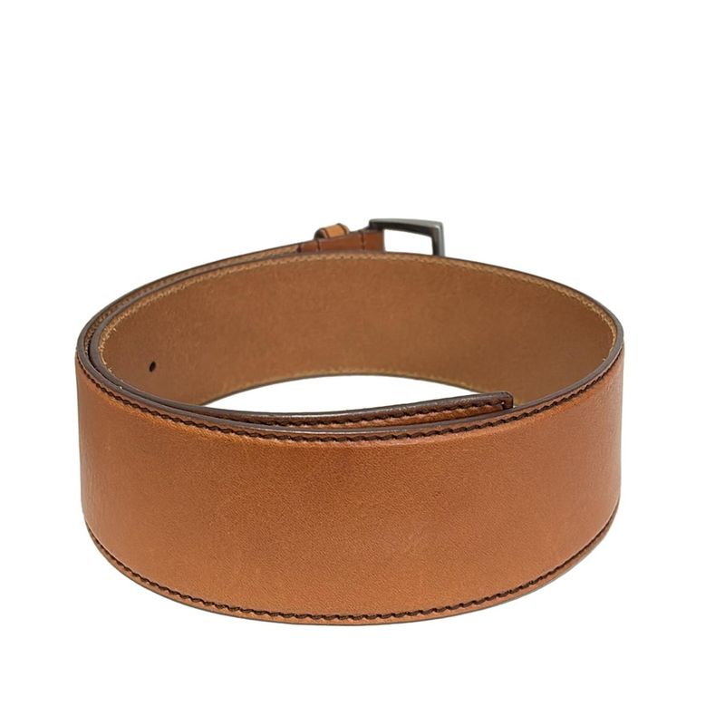 Prada Belt 75/30 - Brown And Silver Leather