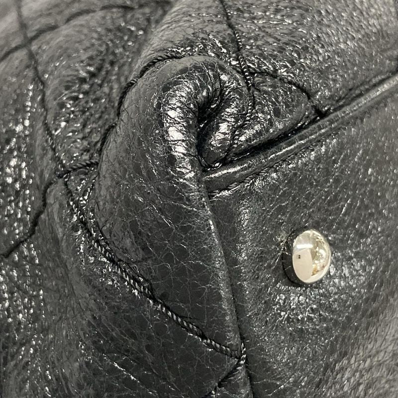 Chanel Shoulder Bag On The Road/wild Stitch Black Silver Hardware