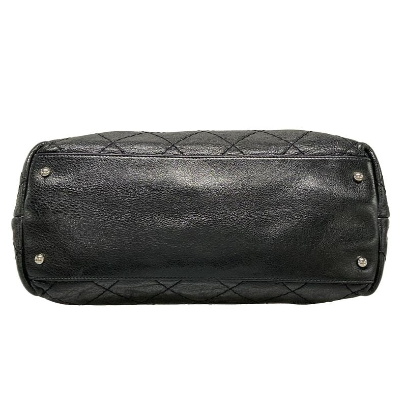 Chanel Shoulder Bag On The Road/wild Stitch Black Silver Hardware