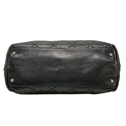 Chanel Shoulder Bag On The Road/wild Stitch Black Silver Hardware
