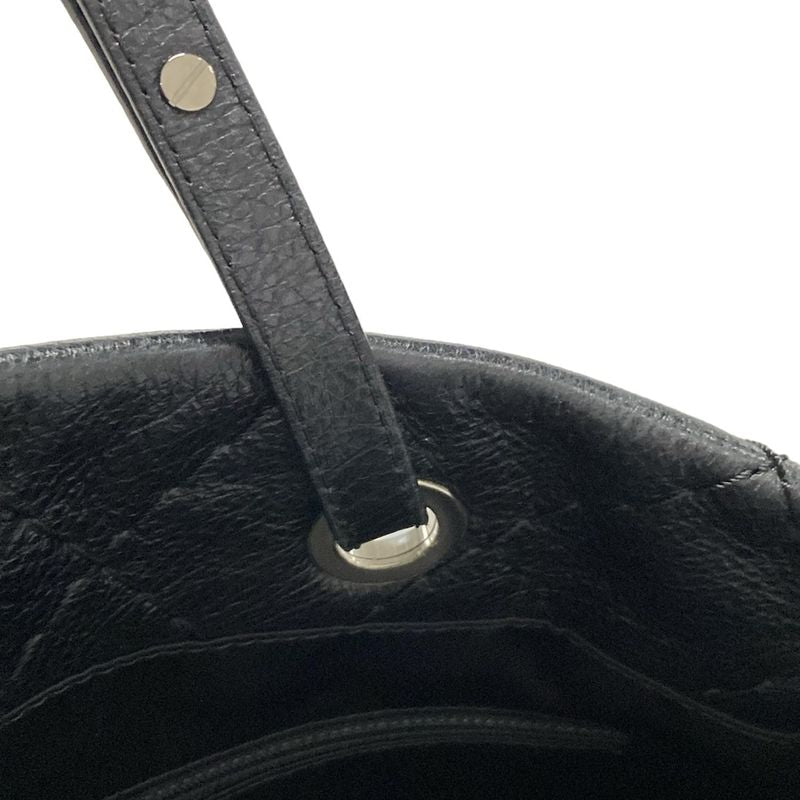 Chanel Shoulder Bag On The Road/wild Stitch Black Silver Hardware