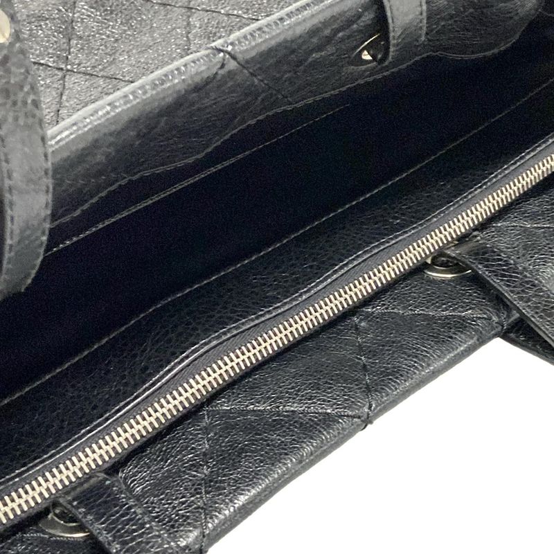 Chanel Shoulder Bag On The Road/wild Stitch Black Silver Hardware