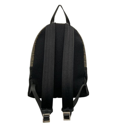 Fendi Backpack Sac Zucca Pattern 7vz042 Black X Beige X Multi Leather