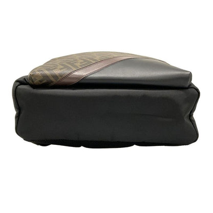 Fendi Backpack Sac Zucca Pattern 7vz042 Black X Beige X Multi Leather