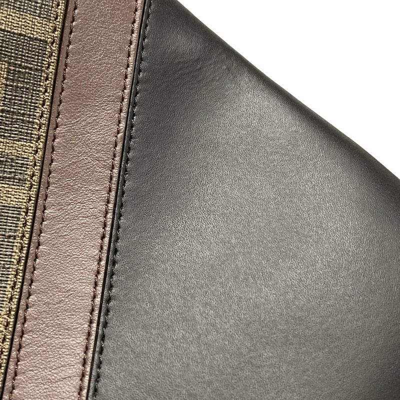 Fendi Backpack Sac Zucca Pattern 7vz042 Black X Beige X Multi Leather