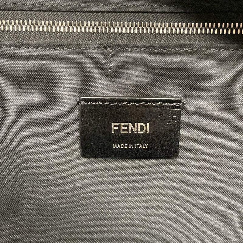 Fendi Backpack Sac Zucca Pattern 7vz042 Black X Beige X Multi Leather