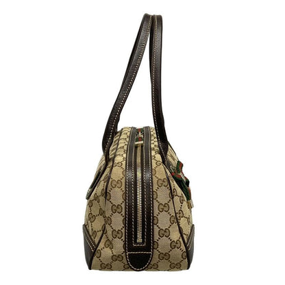 Gucci Shoulder Bag Princy GG Pattern Sherry (web) 161720 Beige Dark Brown And