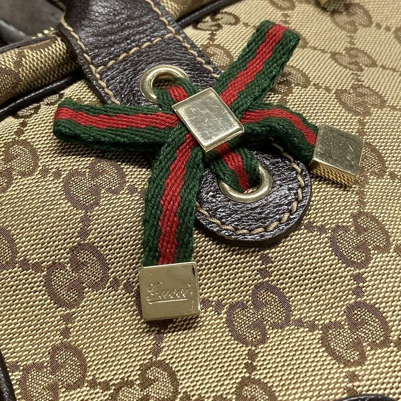 Gucci Shoulder Bag Princy GG Pattern Sherry (web) 161720 Beige Dark Brown And