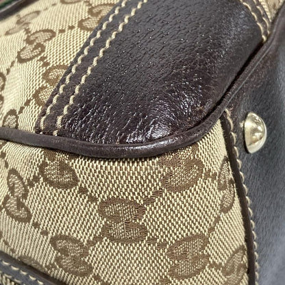 Gucci Shoulder Bag Princy GG Pattern Sherry (web) 161720 Beige Dark Brown And