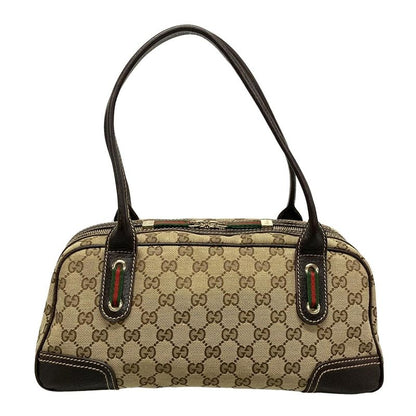 Gucci Shoulder Bag Princy GG Pattern Sherry (web) 161720 Beige Dark Brown And