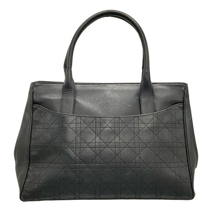 Dior/christian Dior Tote Bag Canage Stitch Black Leather