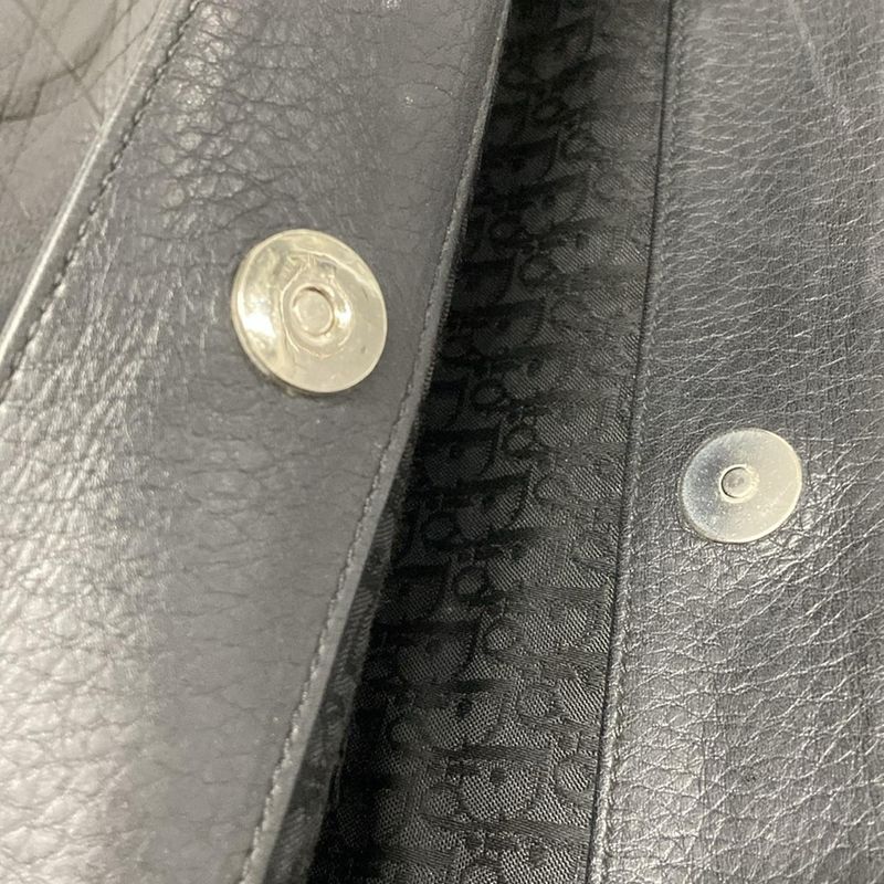 Dior/christian Dior Tote Bag Canage Stitch Black Leather