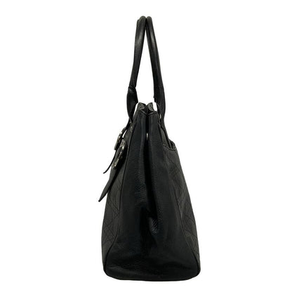 Dior/christian Dior Tote Bag Canage Stitch Black Leather
