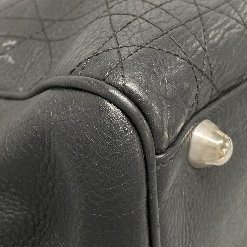 Dior/christian Dior Tote Bag Canage Stitch Black Leather