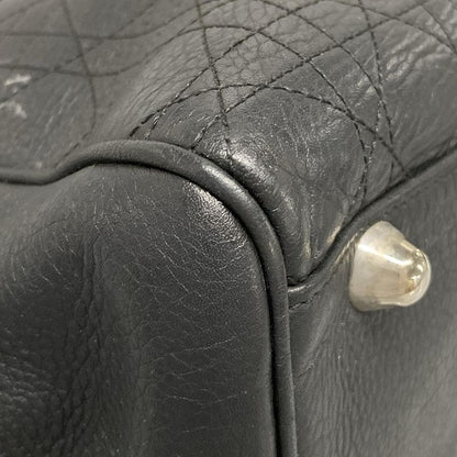 Dior/christian Dior Tote Bag Canage Stitch Black Leather