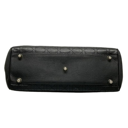 Dior/christian Dior Tote Bag Canage Stitch Black Leather