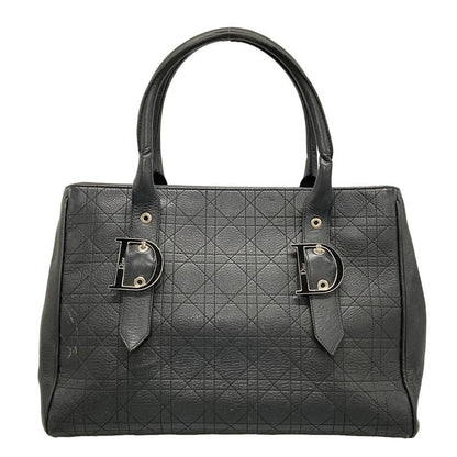 Dior/christian Dior Tote Bag Canage Stitch Black Leather