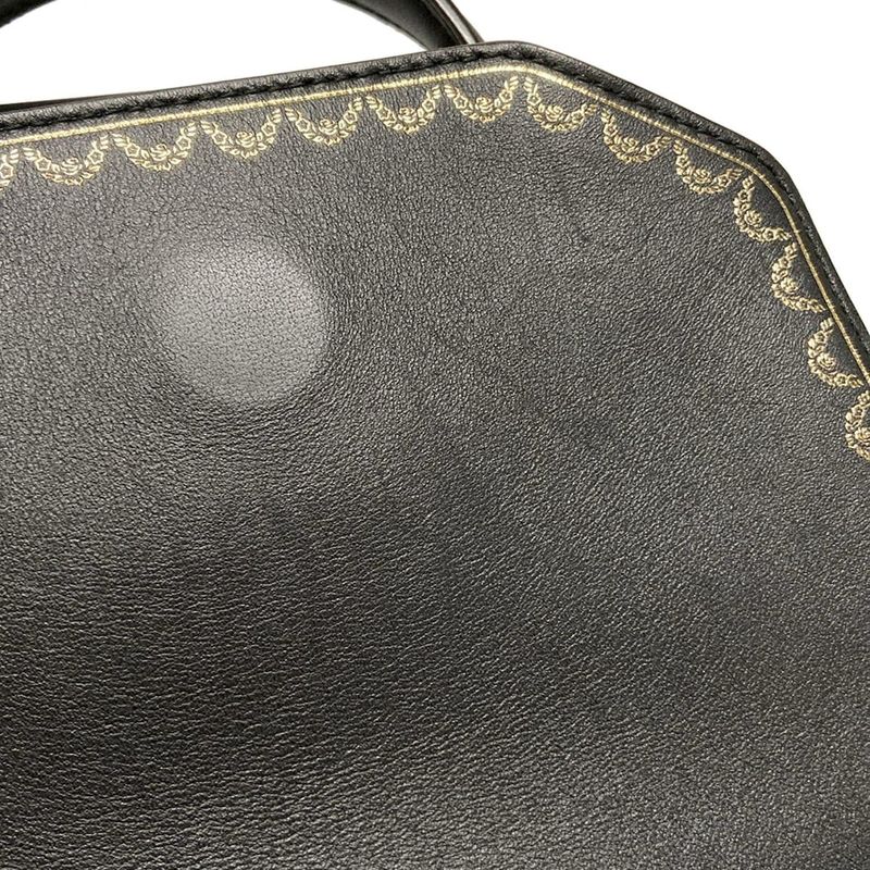 Cartier Handbag Garland De Cartier Top Handle Bag Mini Black Leather