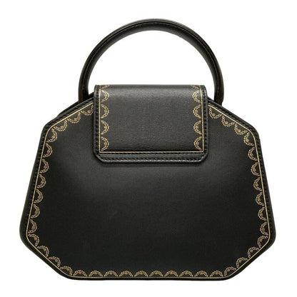 Cartier Handbag Garland De Cartier Top Handle Bag Mini Black Leather