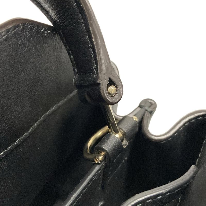 Cartier Handbag Garland De Cartier Top Handle Bag Mini Black Leather