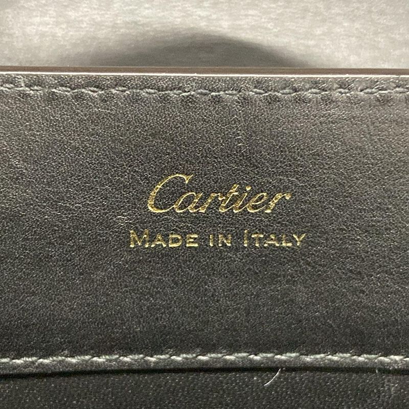 Cartier Handbag Garland De Cartier Top Handle Bag Mini Black Leather