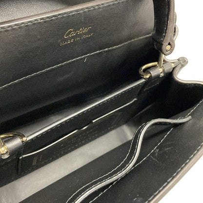 Cartier Handbag Garland De Cartier Top Handle Bag Mini Black Leather