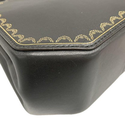 Cartier Handbag Garland De Cartier Top Handle Bag Mini Black Leather